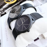 Buy Shop Calvin Klein Minimal Black Dial Black Mesh Bracelet Watch for Women - K3M5245X USA Online