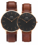 Buy Shop Daniel Wellington Classic St Mawes Black Dial Brown Leather Strap Watch For Men - DW00100124 USA Online