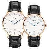 Buy Shop Daniel Wellington Dapper Reading White Dial Black Leather Strap Watch For Women - DW00100118 USA Online