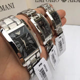 Buy Shop Emporio Armani Classic Black Dial Silver Stainless Steel Strap Watch For Men - AR0156 USA Online