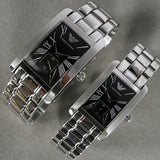 Buy Shop Emporio Armani Classic Black Dial Silver Stainless Steel Strap Watch For Men - AR0156 USA Online