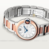 Buy Shop Cartier Ballon Bleu De Cartier Diamonds Silver Dial Two Tone Steel Strap Watch for Women - W3BB0026 USA Online