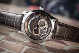 Bulova Classic Skeleton Automatic Brown Dial Brown Leather Strap Watch for Men - 96A120