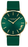 Buy Shop Coach Perry Green Dial Green Leather Strap Watch for Women - 14503383-C USA Online