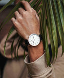 Buy Shop Daniel Wellington Classic Reading White Dial Black Leather Strap Watch For Men - DW00100014 USA Online