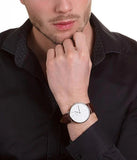 Buy Shop Daniel Wellington Classic Bristol Quartz White Dial Brown Leather Strap Watch For Men - DW00100023 USA Online