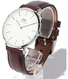Buy Shop Daniel Wellington Classic Bristol Quartz White Dial Brown Leather Strap Watch For Men - DW00100023 USA Online