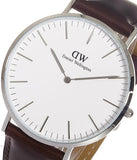 Buy Shop Daniel Wellington Classic Bristol Quartz White Dial Brown Leather Strap Watch For Men - DW00100023 USA Online