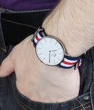 Buy Shop Daniel Wellington Classic Canterbury White Dial Two Tone Nylon Strap Watch For Men - DW00100016 USA Online