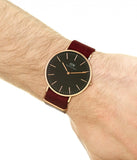 Buy Shop Daniel Wellington Classic Roselyn Black Dial Maroon Nylon Strap Watch For Women - DW00100269 USA Online