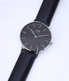 Buy Shop Daniel Wellington Classic Sheffield Black Dial Black Leather Strap Watch For Women - DW00100145 USA Online