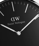 Buy Shop Daniel Wellington Classic Sheffield Black Dial Black Leather Strap Watch For Women - DW00100145 USA Online