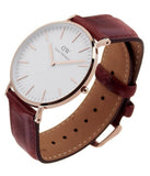 Buy Shop Daniel Wellington Classic Suffolk White Dial Brown Leather Strap Watch For Women - DW00100120 USA Online