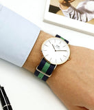 Buy Shop Daniel Wellington Classic Warwick White Dial Two Tone Nylon Strap Watch for Men - DW00100005 USA Online