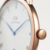 Buy Shop Daniel Wellington Dapper St Mawes White Dial Brown Leather Strap Watch For Men - DW00100083 USA Online