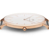 Buy Shop Daniel Wellington Classic Sheffield White Dial Black Leather Strap Watch For Men - DW00100007 USA Online