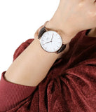 Buy Shop Daniel Wellington Classic York White Dial Brown Leather Strap Watch For Women - DW00100038 USA Online