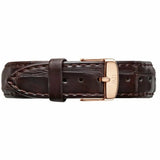 Buy Shop Daniel Wellington Classic York White Dial Brown Leather Strap Watch For Women - DW00100038 USA Online