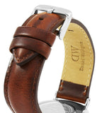 Buy Shop Daniel Wellington St Mawes White Dial Brown Leather Strap Watch For Men - DW00100052 USA Online