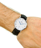 Buy Shop Daniel Wellington Dapper Sheffield White Dial Black Leather Strap Watch For Men - DW00100088 USA Online