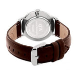 Buy Shop Daniel Wellington Dapper Bristol White Dial Brown Leather Strap Watch For Women - DW00100090 USA Online