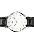 Buy Shop Daniel Wellington Dapper Reading White Dial Black Leather Strap Watch For Men - DW00100108 USA Online
