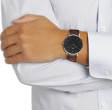 Buy Shop Daniel Wellington Classic Bristol Black Dial Brown Leather Strap Watch For Men - DW00100131 USA Online