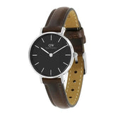 Buy Shop Daniel Wellington Classic Petite Bristol Black Dial Brown Leather Strap Watch For Women - DW00100233 USA Online