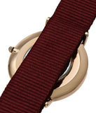 Buy Shop Daniel Wellington Classic Roselyn Black Dial Maroon Nylon Strap Watch For Women - DW00100273 USA Online