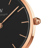 Buy Shop Daniel Wellington Classic Petite Bristol Black Dial Brown Leather Strap Watch For Women - DW00100221 USA Online