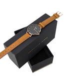 Buy Shop Daniel Wellington Classic Petite Durham Black Dial Brown Leather Strap Watch For Women - DW00100166 USA Online