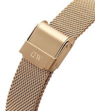 Buy Shop Daniel Wellington Petite Pressed Melrose White Dial Gold Mesh Bracelet Watch For Women - DW00100447 USA Online