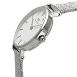 Buy Shop Daniel Wellington Classic Petite Sterling White Dial Silver Mesh Bracelet Watch for Women - DW00100442 USA Online