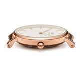 Buy Shop Daniel Wellington Classic Petite York White Dial Brown Leather Strap Watch For Women - DW00100232 USA Online