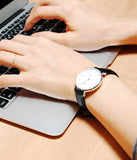 Buy Shop Daniel Wellington Classic Petite Sheffield White Dial Black Leather Strap Watch For Women - DW00100186 USA Online