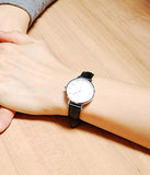 Buy Shop Daniel Wellington Classic Petite Sheffield White Dial Black Leather Strap Watch For Women - DW00100242 USA Online