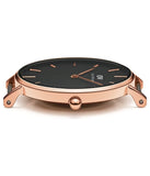 Buy Shop Daniel Wellington Classic Petite St Mawes Black Dial Brown Leather Strap Watch For Women - DW00100225 USA Online