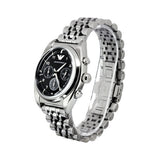 Buy Shop Emporio Armani Franco Black Dial Silver Steel Strap Watch For Men - AR0373 USA Online