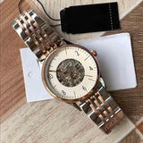 Buy Shop Emporio Armani Meccanico White Dial Two Tone Steel Strap Watch For Men - AR1921 USA Online