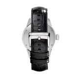 Buy Shop Emporio Armani Meccanico Automatic Black Dial Leather Strap Watch For Men - AR4629 USA Online
