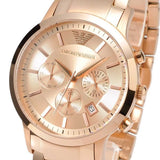 Buy Shop Emporio Armani Classic Rose Gold Chronograph Steel Strap Watch For Men - AR2452 USA Online