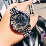Buy Shop Fossil Townsman Multifunction Black Dial Silver Steel Strap Watch for Men - ME1135 USA Online