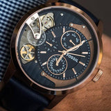Buy Shop Fossil Townsman Twist Skeleton Blue Dial Blue Leather Strap Watch for Men - ME1138 USA Online