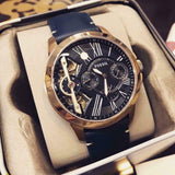 Buy Shop Fossil Grant Twist Multifunction Blue Dial Blue Leather Strap Watch for Men - ME1162 USA Online