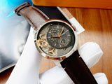 Buy Shop Fossil Townsman Automatic Black Dial Brown Leather Strap Watch for Men - ME1163 USA Online