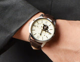 Buy Shop Fossil Townsman Automatic White Dial Brown Leather Strap Watch for Men - ME3064 USA Online