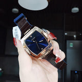 Buy Shop Guess Phoenix Blue Dial Brown Leather Strap Watch for Men - GW0386G2 USA Online
