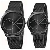 Buy Shop Calvin Klein Minimal Black Dial Black Mesh Bracelet Watch for Women - K3M5245X USA Online