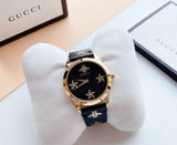 Buy Shop Gucci G-Timeless Black Dial Black Leather Strap Watch For Women - YA1264055 USA Online