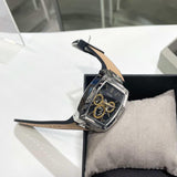 Buy Shop Guess Phoenix Multifunction Black Dial Brown Leather Strap Watch for Men - GW0202G3 USA Online